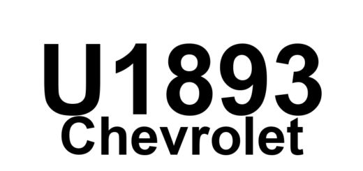 DTC U1893 Chevrolet - Definição em inglês: Hybrid Control Module (HCM) Lost Communication With Powertrain Control Module (PCM) Definição em Português: Módulo de Controle Híbrido (HCM) - Falha de Comunicação com o Módulo de Controle do Trem de Força (PCM)