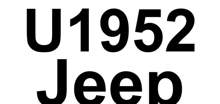 DTC U1952 Jeep - Definição em inglês: Brake 1 From Brake System Module CRC Or Message Counter Error Definição em Português: Freio 1 do Módulo do Sistema de Freio - Erro de CRC ou Contador de Mensagem