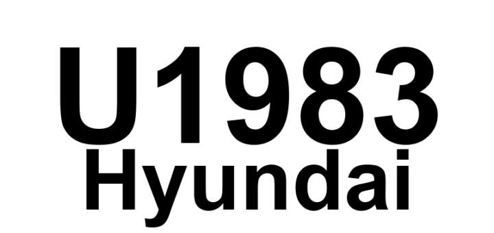 DTC U1983 Hyundai - Definição em inglês: DIS Timeout Multimedia CAN Message (Trip Computer) Definição em Português: Mensagem CAN do Multimídia - Tempo de espera excedido (Computador de Viagem)