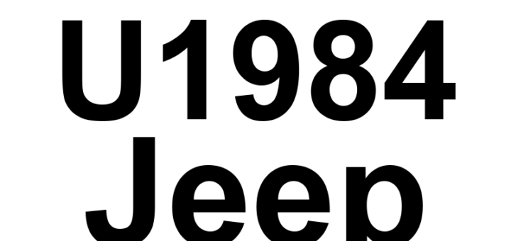 DTC U1984 Jeep - Definição em inglês: Wheel Speed From Brake System Module CRC Or Message Counter Error Definição em Português: Velocidade da Roda do Módulo do Sistema de Freio - Erro de CRC ou Contador de Mensagens