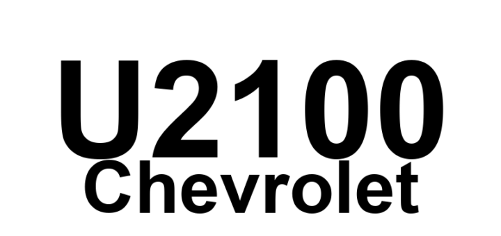 DTC U2100 Chevrolet - Definição em inglês: Controller Area Network (CAN) Bus Communication Definição em Português: Comunicação do Barramento da Rede de Área do Controlador (CAN)