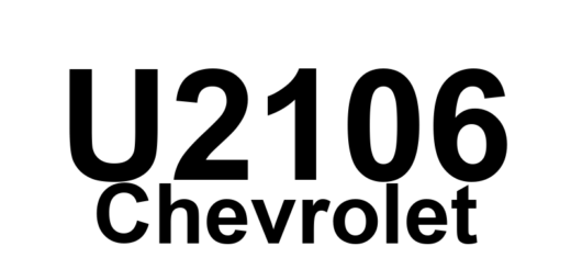 DTC U2106 Chevrolet - Definição em inglês: CAN Message Not Received from TCM Definição em Português: Mensagem CAN não recebida da TCM.