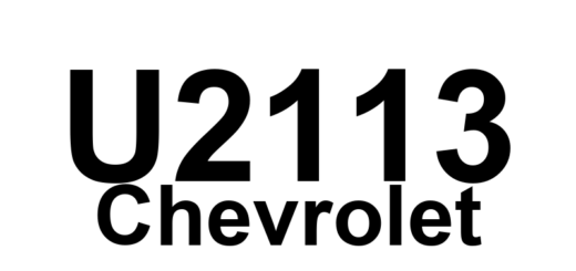 DTC U2113 Chevrolet - Definição em inglês: Lost Communications With Sensing Diagnostic Module (SDM) Definição em Português: Módulo de Diagnóstico de Sensoriamento (SDM) - Comunicação perdida
