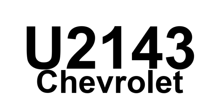 DTC U2143 Chevrolet - Definição em inglês: Lost Communications With Steering Angle Sensor (SAS) Definição em Português: Sensor de Ângulo de Direção (SAS) - Comunicação Perdida