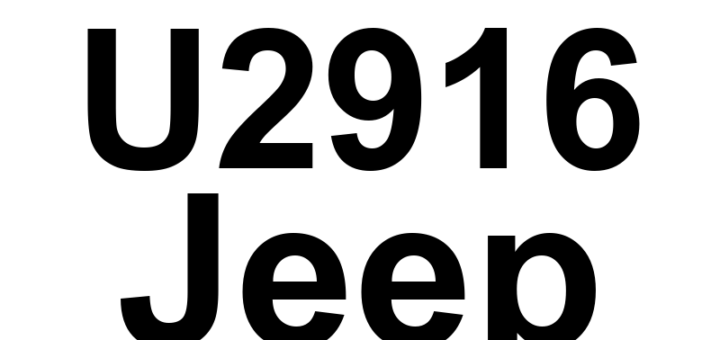 DTC U2916 Jeep - Definição em inglês: Mot_Transm2 -From Engine Control Module - CRC-MC In Fault Or Missing Message Definição em Português: Módulo de Controle do Motor - Falha no CRC-MC ou Mensagem Ausente