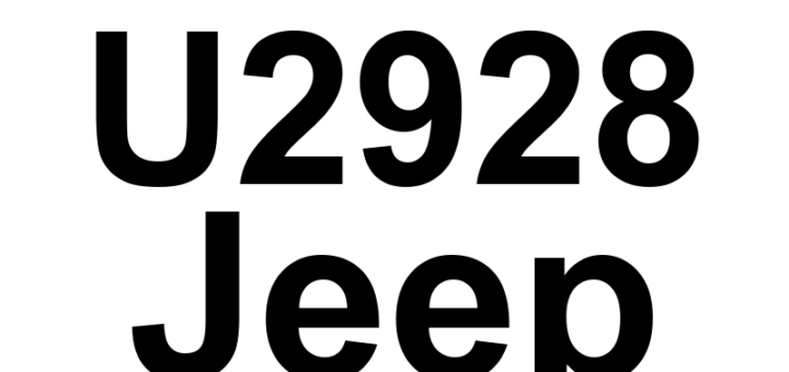 DTC U2928 Jeep - Definição em inglês: Brake2 -From Brake System Module - CRC-MC In Fault Or Missing Message Definição em Português: Freio2 - Do Módulo do Sistema de Freios - Falha de CRC-MC ou Mensagem Ausente