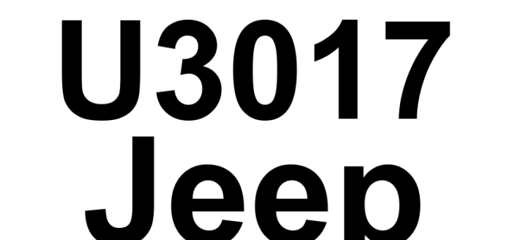 DTC U3017 Jeep - Definição em inglês: Control Module Timer-Clock Performance Definição em Português: Módulo de Controle - Desempenho do Temporizador-Relógio