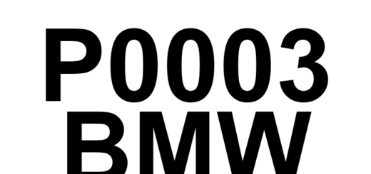 DTC P0003 BMW - Definição em inglês: Fuel Volume Regulator 'A' Control Circuit Low Definição em Português: Circuito de Controle do Regulador de Volume de Combustível 'A' - Baixa Tensão