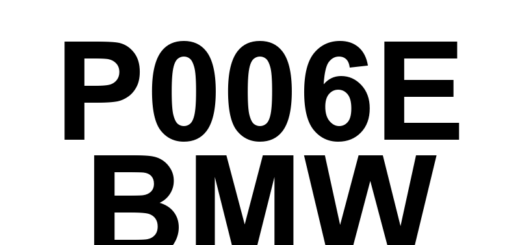 DTC P006E BMW - Definição em inglês: Turbocharger/Supercharger Boost Control 'A' Supply Voltage Circuit Low Definição em Português: Circuito de baixa tensão de alimentação de controle de pressão de turbo/superalimentador 'A'.