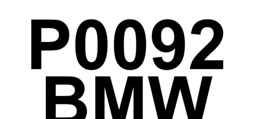 DTC P0092 BMW - Definição em inglês: Fuel Pressure Regulator 1 Control Circuit High Definição em Português: Circuito de Controle do Regulador de Pressão de Combustível 1 - Alta tensão