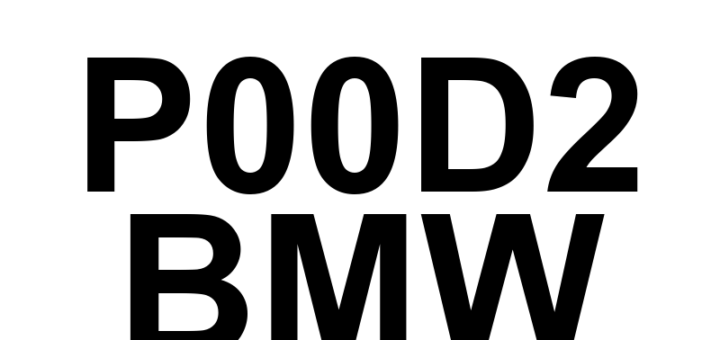 DTC P00D2 BMW - Definição em inglês: HO2S Heater Control Circuit Range/Performance, Bank 1 Sensor 2 Definição em Português: Circuito de Controle do Aquecedor do Sensor de Oxigênio - Desempenho/Intervalo (Banco 1, Sensor 2)