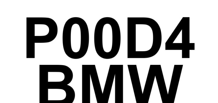 DTC P00D4 BMW - Definição em inglês: HO2S Heater Control Circuit Range/Performance, Bank 2 Sensor 2 Definição em Português: Circuito de Controle do Aquecedor do Sensor de Oxigênio - Desempenho fora da faixa (Banco 2, Sensor 2)