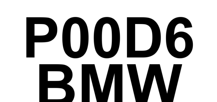 DTC P00D6 BMW - Definição em inglês: HO2S Sensor Correlation Bank 2 Sensor 1/Bank 2 Sensor 2 Definição em Português: Correlação do Sensor HO2S - Problema detectado (Banco 2, Sensor 1/Sensor 2, Banco 2)