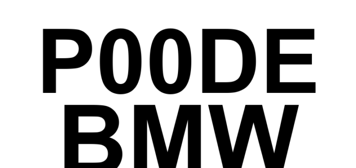 DTC P00DE BMW - Definição em inglês: Charge Air Cooler Coolant Temperature Sensor 'A' Circuit Definição em Português: Sensor de Temperatura do Refrigerante do Intercooler - Circuito 'A'