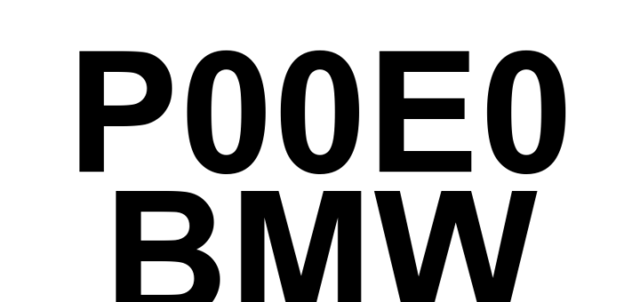 DTC P00E0 BMW - Definição em inglês: Charge Air Cooler Coolant Temperature Sensor 'A' Circuit Low Definição em Português: Sensor de Temperatura do Refrigerante do Intercooler - Circuito Baixo (A).