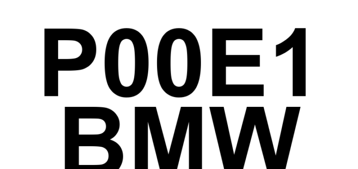 DTC P00E1 BMW - Definição em inglês: Charge Air Cooler Coolant Temperature Sensor 'A' Circuit High Definição em Português: Sensor de Temperatura do Líquido de Arrefecimento do Intercooler - Circuito Alto (A)