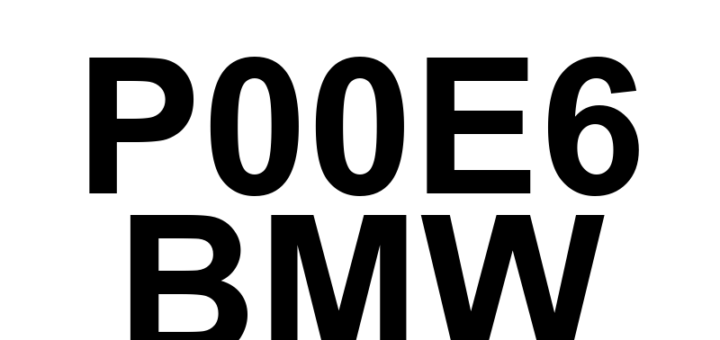 DTC P00E6 BMW - Definição em inglês: Intake Air Pressure Measurement System - Multiple Sensor Correlation Bank 2 Definição em Português: Sistema de Medição da Pressão do Ar de Admissão - Correlação Múltipla de Sensores (Banco 2)