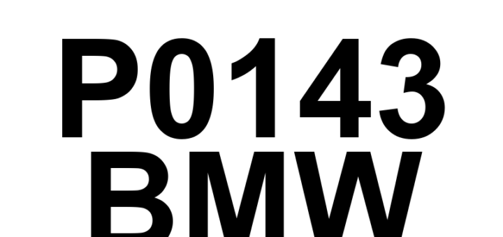 DTC P0143 BMW - Definição em inglês: O2 Sensor Circuit Low Voltage (Bank 1 Sensor 3) Definição em Português: Circuito do Sensor de O2 - Baixa Voltagem (Banco 1 Sensor 3)