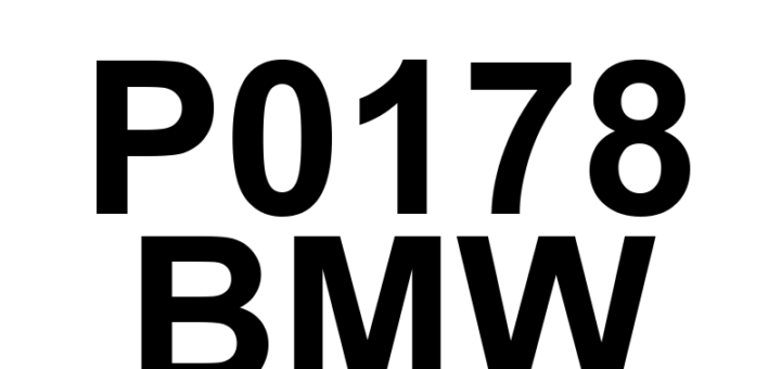 DTC P0178 BMW - Definição em inglês: Fuel Composition Sensor Circuit Low Definição em Português: Sensor de Composição do Combustível - Circuito Baixo