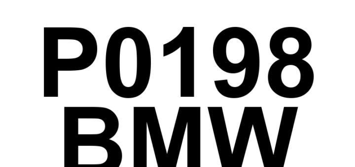 DTC P0198 BMW - Definição em inglês: Engine Oil Temperature Sensor 'A' Circuit High Definição em Português: Sensor de Temperatura do Óleo do Motor 'A' - Circuito Alto