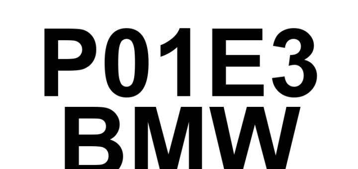 DTC P01E3 BMW - Definição em inglês: Engine Coolant Temperature Sensor 3 Circuit Definição em Português: Sensor de Temperatura do Líquido de Arrefecimento do Motor 3 - Circuito