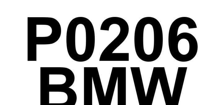 DTC P0206 BMW - Definição em inglês: Cylinder 6 Injector 'A' Circuit/Open Definição em Português: Circuito do Injetor 'A' do Cilindro 6 - Circuito Aberto.