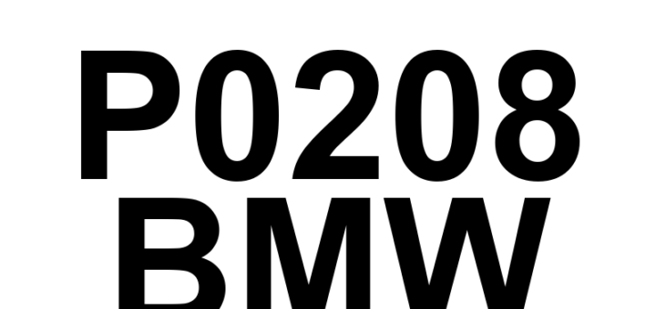 DTC P0208 BMW - Definição em inglês: Cylinder 8 Injector 'A' Circuit/Open Definição em Português: Injetor do Cilindro 8 ‘A’ - Circuito Aberto