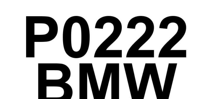 DTC P0222 BMW - Definição em inglês: Throttle/Pedal Position Sensor/Switch 'B' Circuit Low Definição em Português: Sensor/Interruptor de Posição do Acelerador/Pedal 'B' - Circuito Baixo