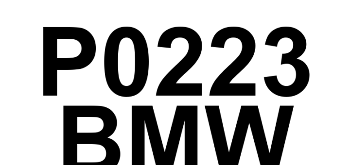 DTC P0223 BMW - Definição em inglês: Throttle/Pedal Position Sensor/Switch 'B' Circuit High Definição em Português: Sensor/Interruptor de Posição do Acelerador/Pedais 'B' - Circuito Alto
