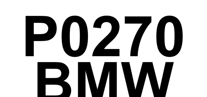 DTC P0270 BMW - Definição em inglês: Cylinder 4 Injector 'A' Circuit Low Definição em Português: Injetor do Cilindro 4 'A' - Circuito com Baixa Tensão