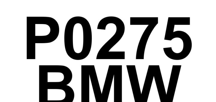 DTC P0275 BMW - Definição em inglês: Cylinder 5 Contribution/Balance Definição em Português: Cilindro 5 - Contribuição/Balanceamento (Cilindro 5)