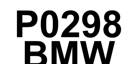 DTC P0298 BMW - Definição em inglês: Engine Oil Over Temperature Definição em Português: Temperatura Excessiva do Óleo do Motor