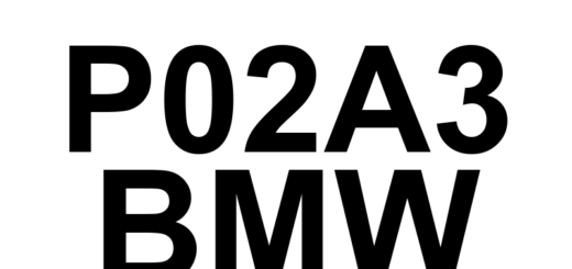 DTC P02A3 BMW - Definição em inglês: Cylinder 3 - Fuel Trim at Min Limit Definição em Português: Cilindro 3 - Ajuste de combustível no limite mínimo