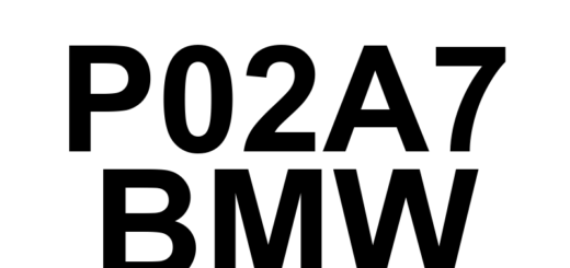 DTC P02A7 BMW - Definição em inglês: Cylinder 4 - Fuel Trim at Min Limit Definição em Português: Cilindro 4 - Ajuste de Combustível no Limite Mínimo