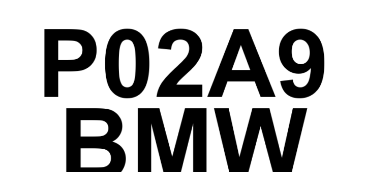 DTC P02A9 BMW - Definição em inglês: Cylinder 4 - Injector Leaking Definição em Português: Injetor do cilindro 4 - Vazamento detectado