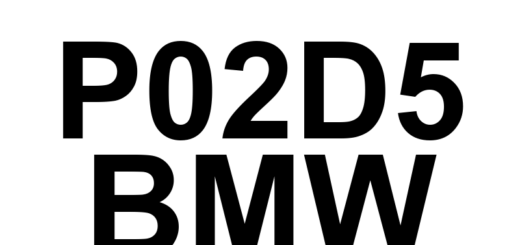 DTC P02D5 BMW - Definição em inglês: Cylinder 5 Fuel Injector Offset Learning at Max Limit Definição em Português: Bico injetor do cilindro 5 - Aprendizado do deslocamento no limite máximo