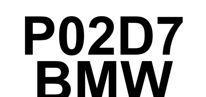 DTC P02D7 BMW - Definição em inglês: Cylinder 6 Fuel Injector Offset Learning at Max Limit Definição em Português: Injetor de Combustível do Cilindro 6 - Aprendizado de Compensação no Limite Máximo
