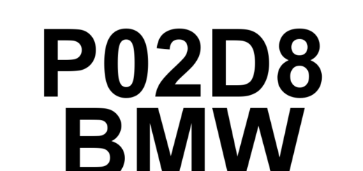 DTC P02D8 BMW - Definição em inglês: Cylinder 7 Fuel Injector Offset Learning at Min Limit Definição em Português: Injetor de Combustível do Cilindro 7 - Aprendizado de Compensação no Limite Mínimo