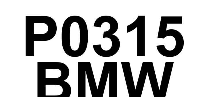 DTC P0315 BMW - Definição em inglês: Crankshaft Position System Variation Not Learned Definição em Português: Sistema de Posição do Virabrequim - Variação Não Aprendida
