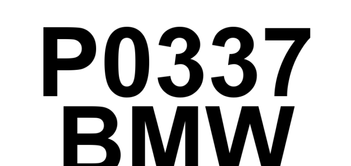 DTC P0337 BMW - Definição em inglês: Crankshaft Position Sensor 'A' Circuit Low Definição em Português: Sensor de Posição do Virabrequim 'A' - Circuito Baixo