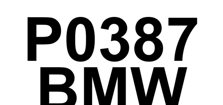 DTC P0387 BMW - Definição em inglês: Crankshaft Position Sensor 'B' Circuit Low Definição em Português: Sensor de Posição do Virabrequim 'B' - Circuito Baixo
