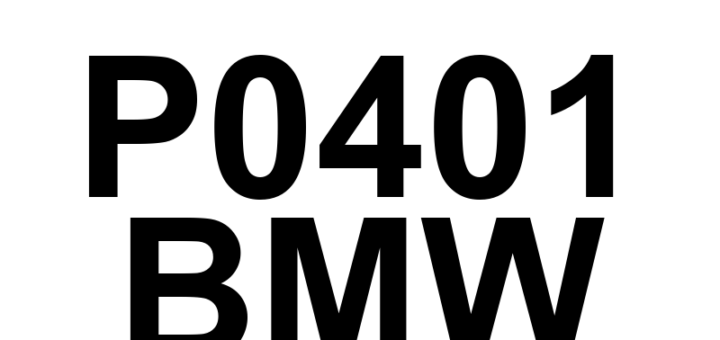 DTC P0401 BMW - Definição em inglês: EGR 'A' Flow Insufficient Detected Definição em Português: Fluxo da EGR 'A' - Insuficiência detectada