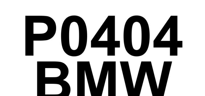 DTC P0404 BMW - Definição em inglês: EGR 'A' Control Circuit Range/Performance Definição em Português: Circuito de Controle da EGR 'A' - Faixa/Desempenho.