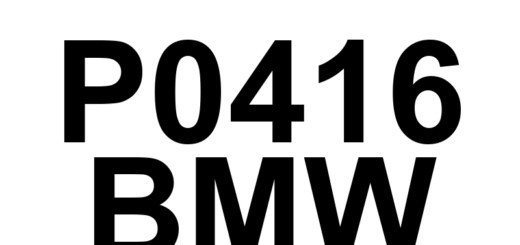 DTC P0416 BMW - Definição em inglês: AIR System Switching Valve 'B' Circuit Open Definição em Português: Válvula de Comutação do Sistema de Ar 'B' - Circuito Aberto
