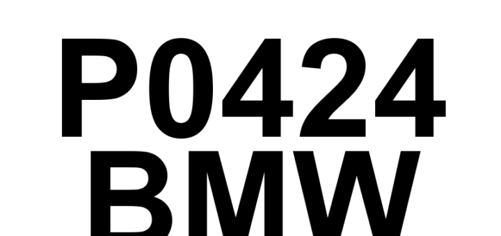 DTC P0424 BMW - Definição em inglês: Heated Catalyst Temperature Below Threshold (Bank 1) Definição em Português: Catalisador aquecido - Temperatura abaixo do limite (Banco 1)